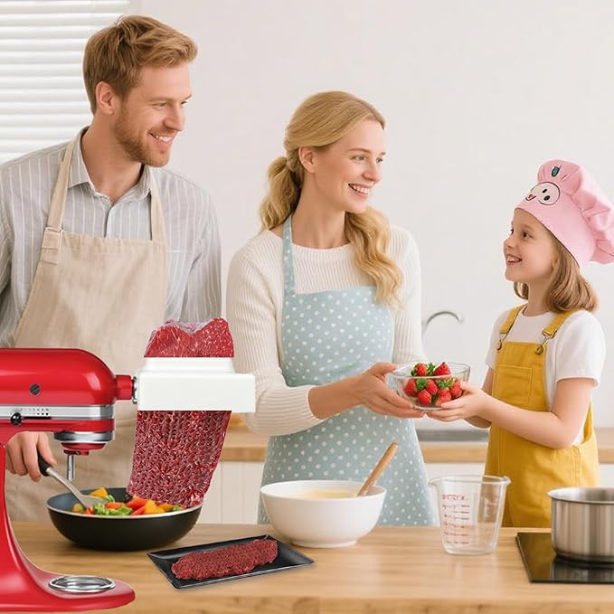 Meat Tenderizer Attachment for Kitchenaid Stand Mixers, 3 Adjustable Thickness Meat Tenderizer Machine, Steak Cuber Processor Accessories for Effortless Meat Preparation, Dishwasher Safe