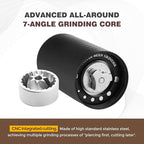 Manual Coffee Grinder CNC Stainless Steel 7 Star Conical Burr Coffee Grinder Hand with12 gears Adjustable Coarseness For Espresso, Drip Coffee, French Press Capacity 25g Portable Coffee Bean Grinder