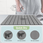 Stone Dish Drying Mat for Kitchen Counter,24"(L)×16"(W) Collapsible Fast-Drying Diatomaceous Earth Mats with Towel Sanding Tool,Versatile Stone Drying Mats for Cups Dishes Bottles