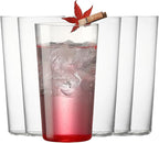 Drinking Glasses 13.3oz, Thin Collins Glasses Set of 6,Clear Tall Glass Cups For Water, Juice, Beer, Drinks, and Cocktails and Mixed Drinks (6pcs CollinsGlass 136mm)