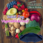 AUOON Silicone Clip on Strainer - Adjustable Strainers and Colanders for All Pots Pans and Bowls | Practical Kitchen Gadgets for Cooking and Draining (Matcha)