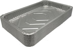 Heavy Duty Disposable Aluminum Foil Pan - Durable Tin Pan for Grilling, Cooking, Heating, Food Storage - Oven Safe, Freezer Safe, Gas & Electric Stovetop Compatible - Pack Size 50