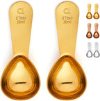 Apace Living Coffee Scoop (Set of 2) - 2 Tablespoon (2 Tbsp / 1/8 Cup / 1 oz) - The Best Stainless Steel Measuring Spoons for Coffee, Tea, and More