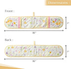 Maison d' Hermine Double Oven Mitts 100% Cotton 7"x35" Double Oven Mitt Heat Resistant BBQ Cooking Gloves with Loop, Baking, Grilling, Home, Kitchen, Handling Hot Pans Spring Summer (Easter Zest)