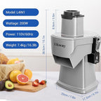 Commercial Vegetable Chopper 4 in 1 Vegetable Slicer Food Processor for Slicing Shredding Dicing and Slitting, with Cut-Resistant Gloves, for Commercial and Home Use 200W 110V