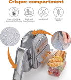 Couple Gifts 22L Picnic Basket Set, Grey Insulated Picnic Backpack for 2, Leak Proof Cooler Camping Gifts, Cool Bridal Shower Gifts Anniversary Engagement Wedding Gifts for Couples, Mr and Mrs Gifts