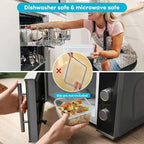 5 PCS Fruit storage Containers for Fridge with Removable Colander and Chopper Set, Leakproof Food Storage Containers with lids, Dishwasher & Microwave Safe Produce Containers to Keep Fruits Fresh ﻿