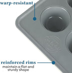 SUR LA TABLE Kitchen Essentials Bake Sale 6 Cup PFOA, PFAS, PTFE Free Nonstick Round Muffin/Cupcake Pan - Linen White