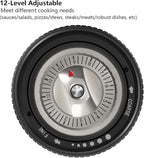 ARKNOAH Premium Pepper Grinder - Adjustable Coarseness with Aircraft-Grade Aluminum Body and Stainless Steel Blades-Refillable Manual Pepper Mill for Professional Kitchens & Commercial Use