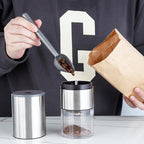 Easyworkz Stainless Steel Long Hollow Handle Coffee Scoop,7g Measuring Spoon for Ground Coffee and Loose Leaf Tea, Vintage