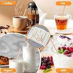 2000 Pcs Wood Coffee Stirrers 5.5 Inch, Individually Wrapped Disposable Beverage Stirrers Bulk Wooden Stirrer for Cocktails, Hot Drinks, Coffee, Bars, Restaurants, Homes, Offices