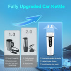 Car Electric Kettle for Travel : FVPE 12V/24V Small Electric Water Kettle, Multi-Temp Control 400 mL Portable Car Water Boiler for Brewing Coffee Tea,LCD Display 304 Stainless Steel Truck Heating Cup