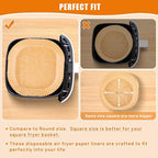 Air Fryer Liners Disposable, 200PCS Non-stick Disposable Airfryer Liners, 9 Inch Unbleached Parchment Paper, Round Air Fryer Paper Liners for 5-8QT Air Fryer, Baking, Roasting Microwave