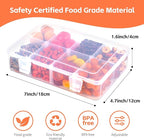AQSXO 8 Pcs Snack Box Container, 8 Compartments Snack Containers Reusable Meal Prep Lunch Containers.