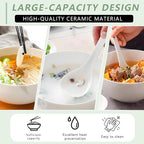 Serving Bowls, Large Salad Bowls, 9 Inch White Serving Bowl for Salad, Soup, Side Dishes, Pasta, Large Ceramic Bowl Set for Entertaining, Dinner Parties, Set of 2 (9 inch, set of 2)