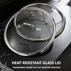 ROVSUN 11-Pcs Stainless Steel Cookware Set, Tri-Ply Pots and Pans Set, Non-Toxic Kitchen Set, PFOA & PTFE Free, Full Clad Frying Pans, Saucepans, Saute Pan & Stock Pot, Compatible for All Cooktops