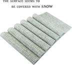 PIGCHCY Elegant Placemats Set of 4 Blended Woven Heat Resistant Durable Placemats Washable Easy to Clean Table Mats for Dining Room and Decorate (Colorful Green)