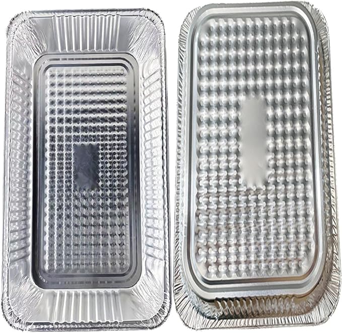 Mistari Deep Foil Pans 21x13 Aluminum Pans Large Disposable Food Containers Extra Heavy Duty Chafing Trays for Baking, Cooking, Heating, Storing, Prepping Food Silver, No Lids (10)