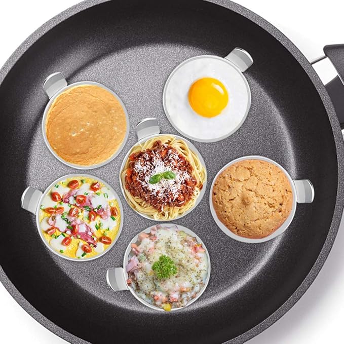 4/6 Pack Egg Ring, 3 Inch Egg Cooking Ring Non Stick Stainless Steel Egg Rings for Frying Eggs Pancake Sandwich Cooking Beefsteak Griddle Kitchen Gadgets for Breakfast