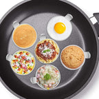 4/6 Pack Egg Ring, 3 Inch Egg Cooking Ring Non Stick Stainless Steel Egg Rings for Frying Eggs Pancake Sandwich Cooking Beefsteak Griddle Kitchen Gadgets for Breakfast