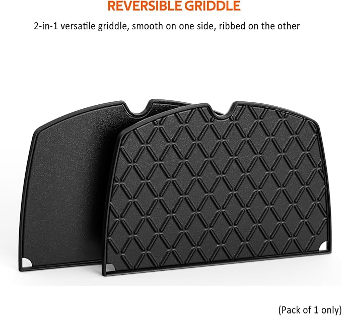Stanbroil Cast Iron Grill Griddle for Weber Q200 Q220 Q240 Q260 Q2000 Q2200 Q2400 Series Gas Grills, Replacement Part for Weber 6559