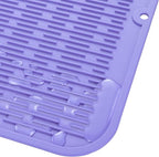 Silicone Dish Drying Mat for Multiple Usage,Easy clean,Eco-friendly,Heat-resistant Silicone Mat for Kitchen Counter or Sink,Refrigerator or Drawer Liner Light Purple XL 18 inches x 16 inches