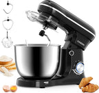 Electric Stand Mixer,10 Speeds Tilt-Head Food Mixer, 3-IN-1 Kitchen Mixer for Daily Cooks with 6.5 QT Bowl,Dough Hook, Beater, Whisk (Onyx Black)
