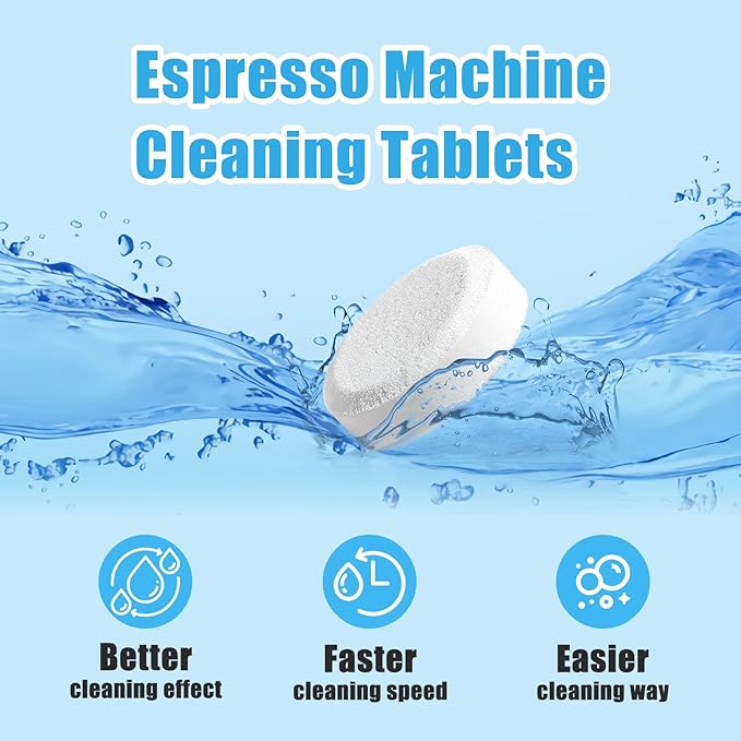 DERDUFT Coffee Machine Cleaner Descaler Tablets 24 Pack, Coffee Maker Cleane, for Espresso Machine Cleaning Tabs, Descaling Solution for Coffee Pot Maker