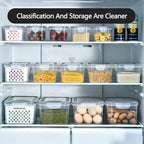 3 PCS Fruit Storage Containers for Fridge with Removable Colander, Leak proof Food Storage Containers, Airtight Food Storage Containers, Food Storage Container with Lids, Keep Food Meat Fresh