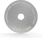 MHW-3BOMBER 58.5mm Espresso Puck Screen with Round Hole Metal Espresso Filter 0.8mm Thickness Coffee Filter for La Marzocco/Gaggia FG5586-OS