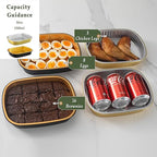 Oval Aluminum Foil Pans with Snap-On Lids (5 Pack) | 2X Thicker Heavy Duty Reusable Container 50oz for Take-Out (Black)