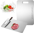 Katuchef Titanium Cutting Boards for Kitchen,Katu Chef Cutting Board,Double-Sided Food-Grade Pure Cut Titanium Chopping Board for Vegetables (L:15.35IN*11.02IN)