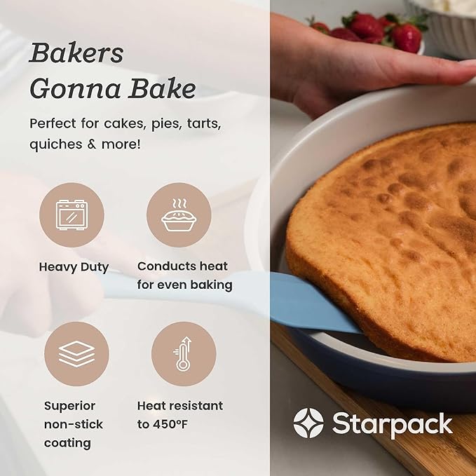 Starpack 'Bakers Gonna Bake' High Performance Nonstick Round Cake & Pie Pans set of 2