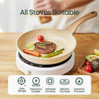 10Pcs Pots and Pans Set,nonstick Cookware Set Kitchen Cooking Set,Non-toxic Healthy Granite Induction Cookware Sets with firm heat-resistant handle(PFOA Free)
