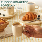 Sweese 4-Pack Porcelain Espresso Cups, Beige High-Grade Durable Professional, 3.5 Fluid Ounces nan nan