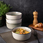 AmorArc Cereal Bowls Set of 6 for Kitchen, 26oz Stoneware Soup Bowls Set for Cereal Soup, Modern Kitchen Bowls for Meal, Dishwasher &Microwave Safe, Reactive Glaze