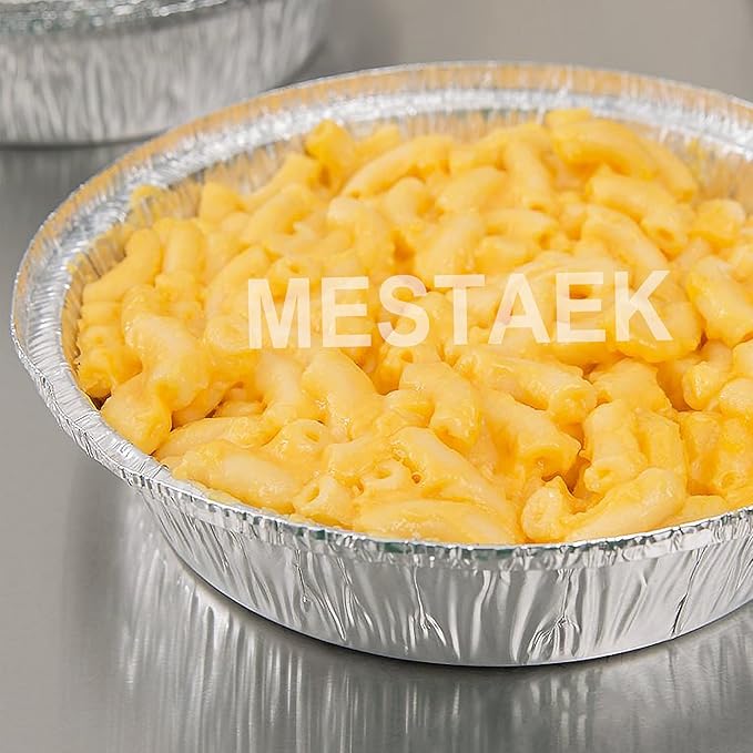 7" Aluminum Foil Pans without Lids 50 Pack of 22.3 oz,Heavy Duty Disposable Containers for Roasting,Storing,Baking,Cooking, Deep Dish Pie Pans, Recyclable