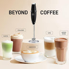 Zulay Kitchen Double Whisk Milk Frother with 2 Duracell Batteries - Powerful Handheld Foam Maker for Coffee, Lattes, Matcha, Hot Chocolate & Cappuccinos - Whip Creamy Froth in Seconds