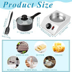 ROCEEI 1 Set Chocolate Boiler Electric Heating Chocolate Melting Tempering Machine with 1 Silicone Spatula Boiler for Melting for Candy(Single Pot)