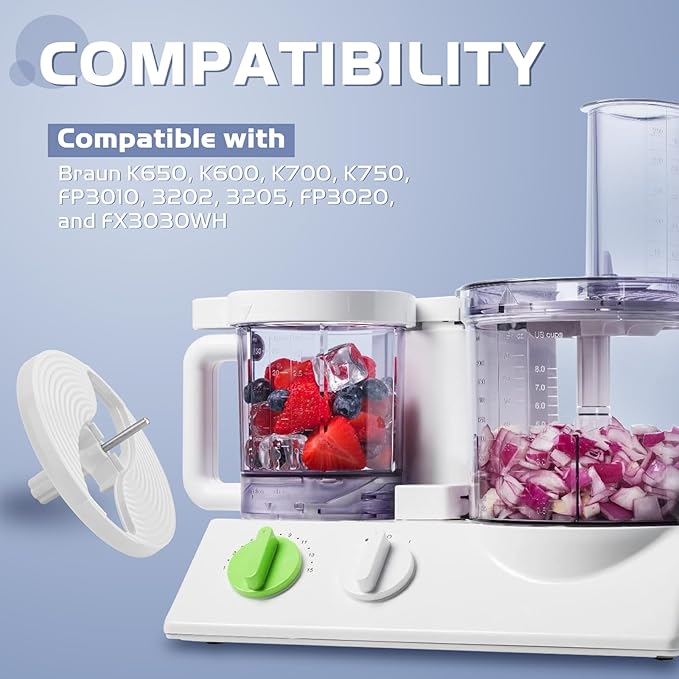 Food Processor Disc Holder for Braun Insert Carrier Food Processor Replacement Part K650 K600 K700 K750 FP3010 FP3020 FX3030WH
