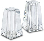 Crystal Salt and Pepper Shakers Set for Table, Small Glass Salt and Pepper Shakers