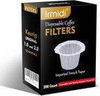 Disposable Paper Coffee Filters 200 Count, Compatible with Brewers Single Serve 1.0 and 2.0 Fits All Reusable K Cup