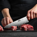 8 Inch Damascus Chef Knife, Professional Japanese Damascus Super Steel Kitchen Knife, Ultra Sharp Cooking Knife with Ergonomic G10 Handle