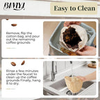 Reusable Cold Brew Bags & Cold Brew Coffee Bags Reusable - for Toddy Systems |11.8 inch Large 100% Natural Organic Cotton Cold Brew Filter Bags 2-Pack + 2 Bonus 304 Silver Spoons