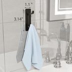 Self Adhesive Wall Hooks for Hanging: Extra Strong 13 LB, Hook for Coat, Towel in Bathrooms, Shower, Kitchen, Wall, Door Hook, Black 4 Pack