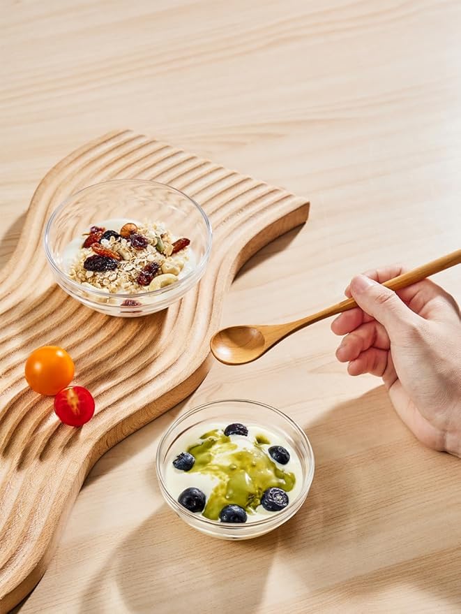 Sweejar 3 inch Small Glass Dipping Bowls set, 3 oz Dipping Sauce Bowls/Dishes, Mini Sauce Bowls for Ketchup, Soy, BBQ, Sushi, Party, 9 pack