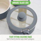 GreenLife 10 Piece Nonstick Pots & Pans Set, Detachable Handle & Stackable Cookware Set, Non Toxic PFAS-Free Skillets, Induction Kitchen Pans, Space Saving, Serving Bowls, Oven Safe, Graphite