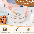 Bread Making Tools with Danish Dough Whisk Set, Sourdough Bread Scoring Tool & Baking Supplies - Bread Lame, Silicone Baking Sling, Bread Bag & More, Bread Baking Supplies