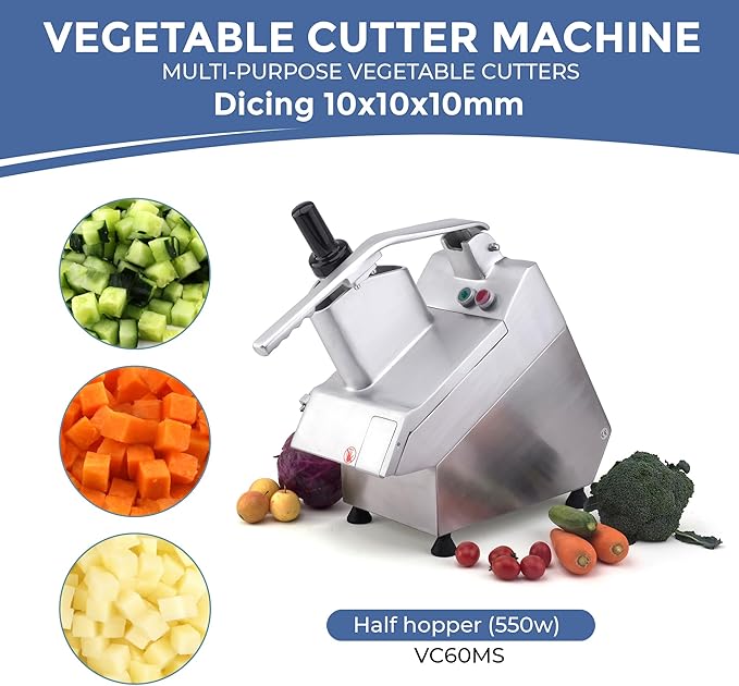 TK Half Hopper Vegetable Chopper Replacement Disc - Universal Half Hopper - Dicing 10mm