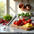 Silver Stems Remover For Pineapple Strawberry Tomato Cherry Stainless Steel Tomato Corer Strawberry Huller Stem Remover Fruit Leaf, Corers and Pitters